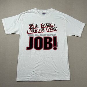 Vintage Hanes Sexy Shirt Mens M Blow Job Crude‎ Funny Career 90s Joking Gag